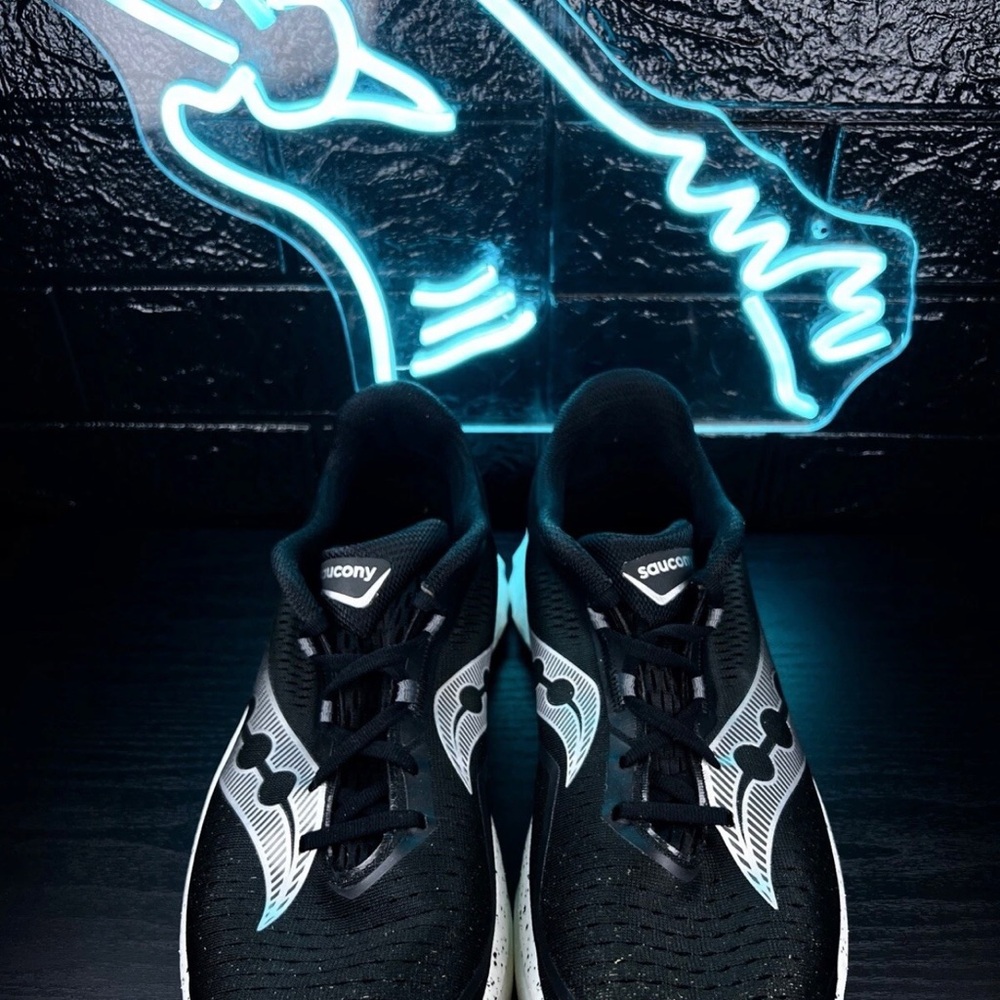 Saucony Endorphin Speed 4 Men’s Marathon Running Plated Shoes Black White - 12 - Picture 4 of 6